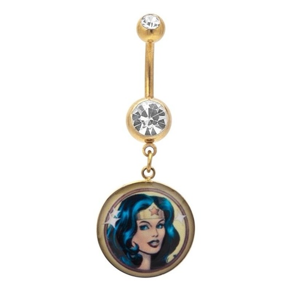 Bodyvibe Jewelry - Body Vibe Wonder Woman Dangle Belly Ring